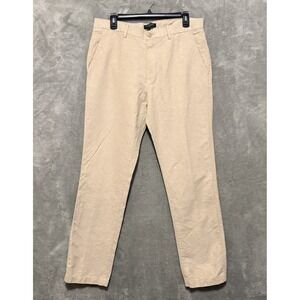 Banana Republic Pants Mens 32 X 32 Kentfield Khaki Pant Cotton Linen Tan